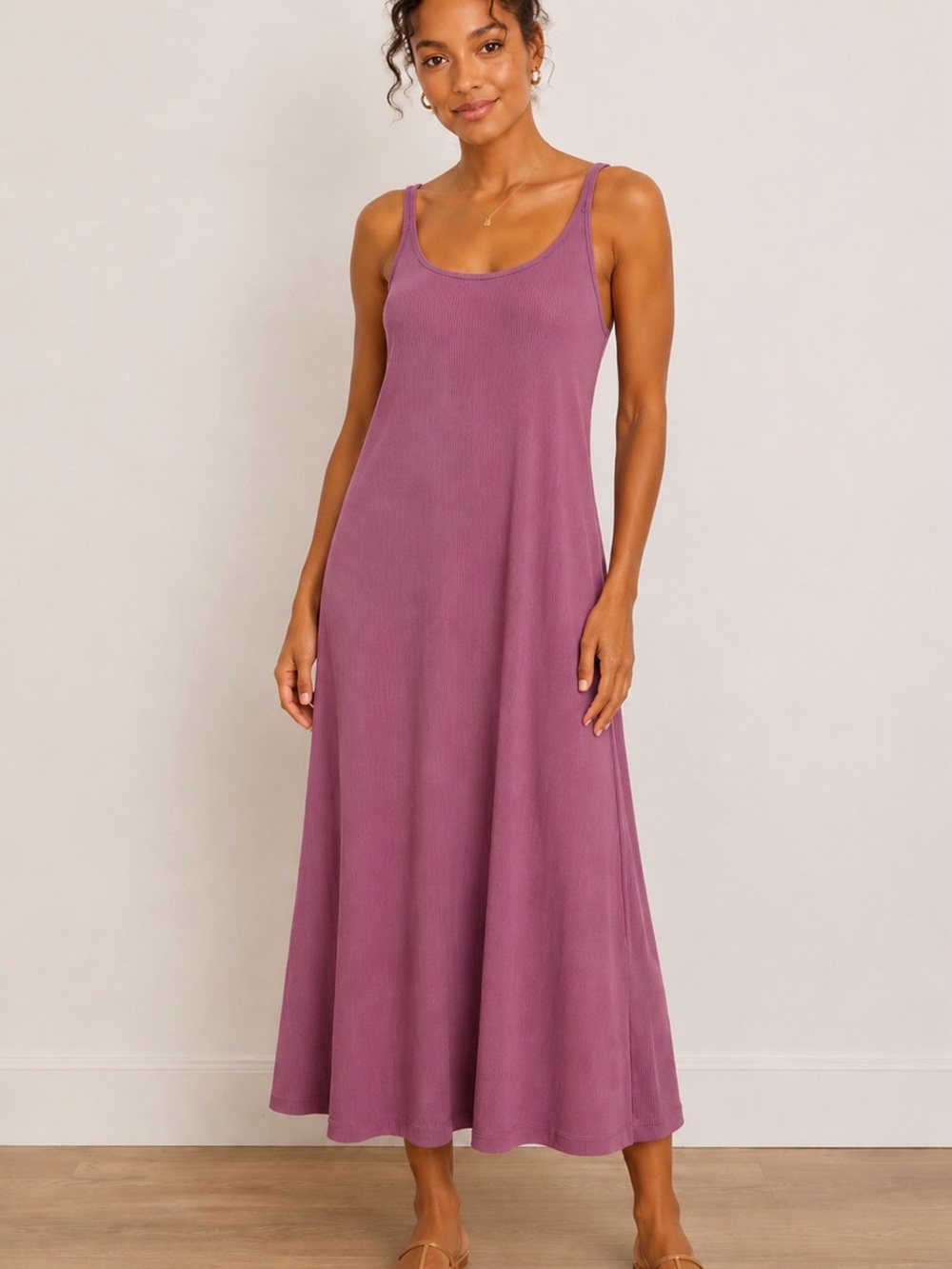 GAP Mauve Scoop Neck Maxi Dress Size S